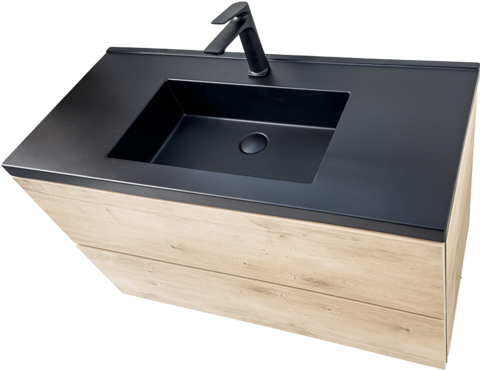 Голяма мебел за баня дърво дъб, светъл орех Siena 100 OAK B